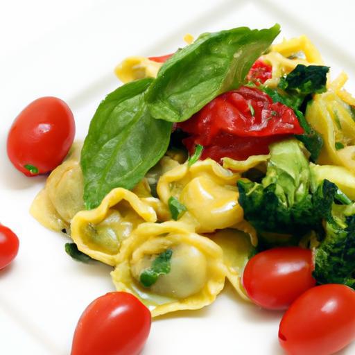 Bursting Flavors: Pesto Tortellini with Cherry Tomatoes