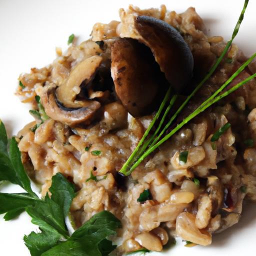 Savor the Creamy Delight of Barley-Free Mushroom Risotto