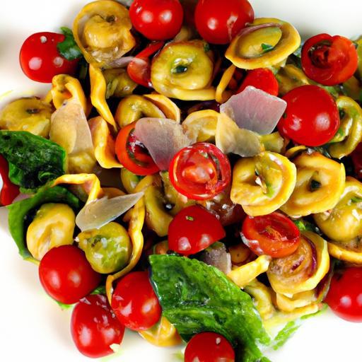 Bursting Flavors: Pesto Tortellini with Juicy Cherry Tomatoes
