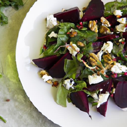 Vibrant Roasted Beet Salad with Creamy Goat Cheese & Crunchy Walnuts