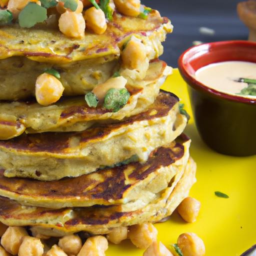 Hearty savory Chickpea‍ Flour Pancakes: A Protein-Packed Delight