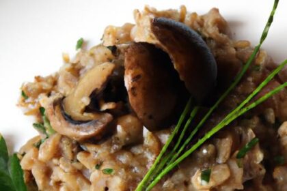 Savor the Creamy Delight of Barley-Free Mushroom Risotto