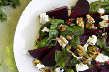 Vibrant Roasted Beet Salad with Creamy Goat Cheese & Crunchy Walnuts