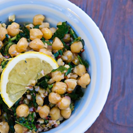 Brighten Your Bowl: Kale Quinoa Chickpea Salad with Zesty Lemon