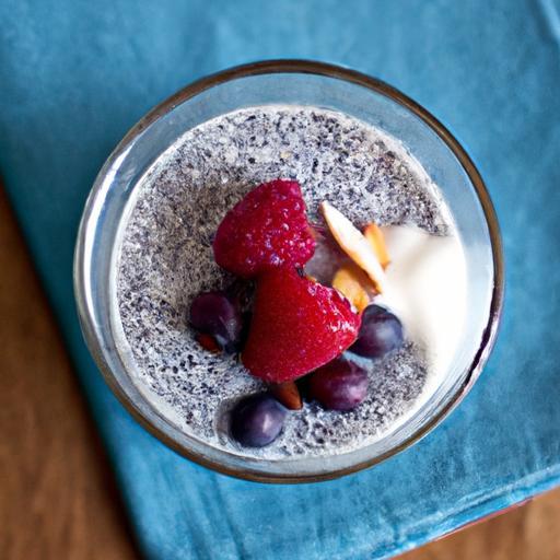 Berry Bliss: Wholesome Chia Pudding with Almond Milk