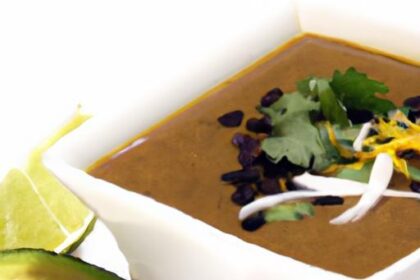 Bold & Zesty: Spicy Black Bean Soup with Creamy Avocado