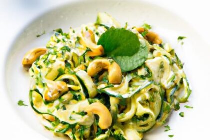 Zucchini Noodles with Creamy Cashew Alfredo: A Healthy Twist