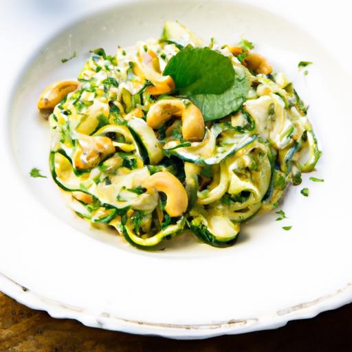 Zucchini Noodles with Creamy Cashew Alfredo: A Healthy Twist