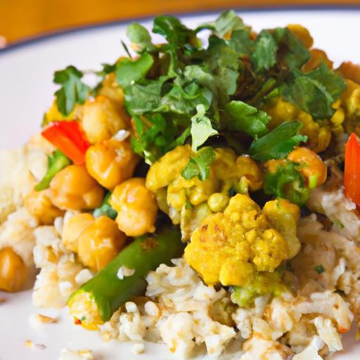 Flavor-Packed Curry Cauliflower Rice with Chickpeas Recipe