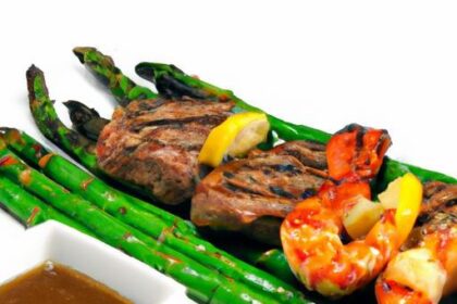 Sizzling Grilled Steak & Shrimp Kabobs: A Flavorful Delight