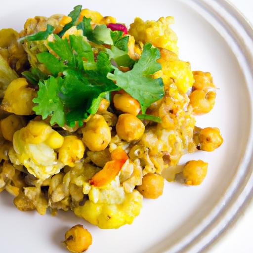 Flavor-Packed Curry Cauliflower Rice with Chickpeas Recipe