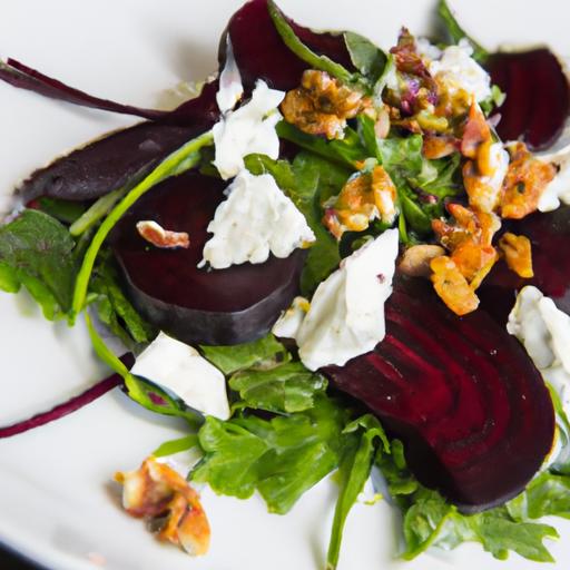 Earthy Elegance: Roasted Beet Salad with Goat Cheese & Walnuts