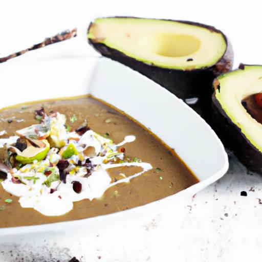 Bold & Zesty: Spicy Black Bean Soup with Creamy Avocado
