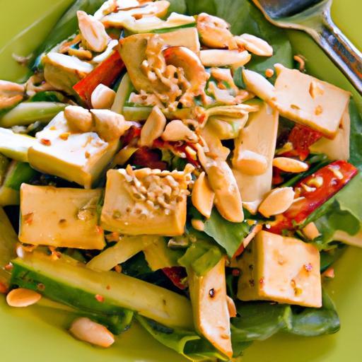 Bold Flavors Unveiled: Spicy Thai Peanut Salad with Tofu