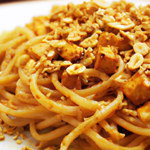 Creamy Peanut Butter Noodles with Crispy Tofu Delight
