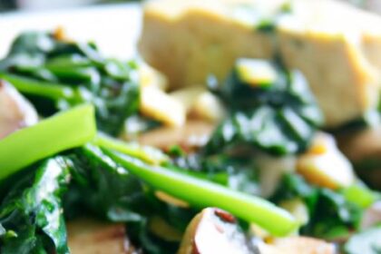 Wholesome Scrambled Tofu with Spinach & Mushrooms Delight