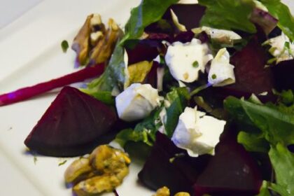 Earthy Elegance: Roasted Beet Salad with Goat Cheese & Walnuts
