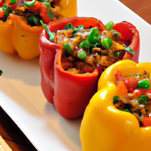 Flavor-Packed Stuffed Bell Peppers with Rice and Beans