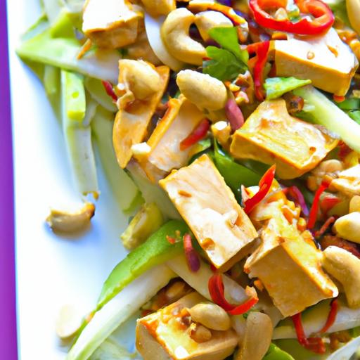 Bold Flavors Unveiled: Spicy Thai Peanut Salad with Tofu