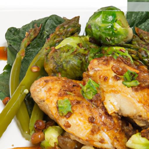 One-Pan Magic: Honey Mustard Chicken & Crispy Brussels Delight