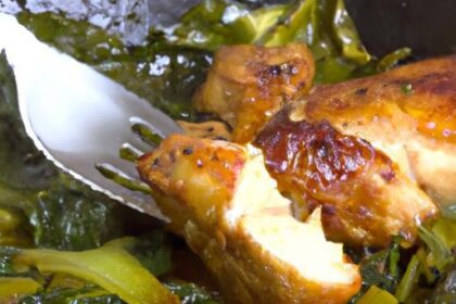 One-Pan Magic: Honey Mustard Chicken & Crispy Brussels Delight