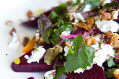 Earthy Roasted Beet Salad with Creamy Goat Cheese & Nuts