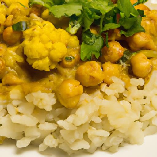 Golden Curry Cauliflower Rice with Chickpeas: A Nutritious Twist
