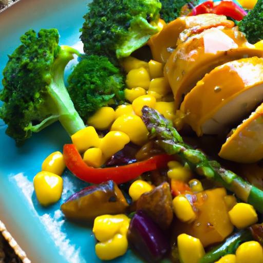 One-Pan Curry Honey Mustard Chicken & Veggie Delight