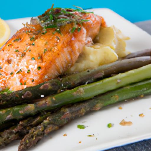 One-Pan Salmon & Asparagus with Crispy ‍Smashed Potatoes