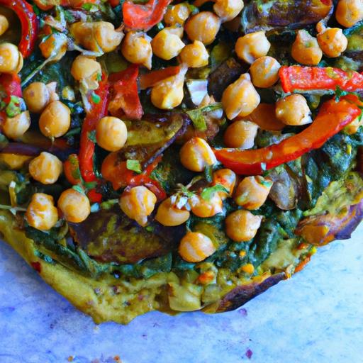 Wholesome Vegan​ Chickpea & Spinach Pizza: A Nutritious Twist