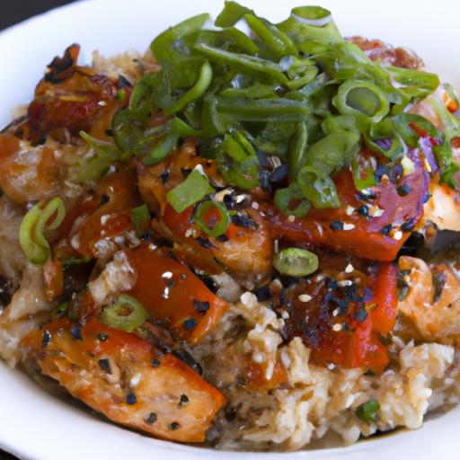 Fiery Korean Chicken with rice: A Bold Flavor Adventure
