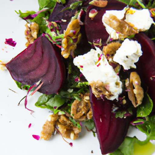 Earthy Roasted Beet‌ Salad with Creamy ⁢Goat Cheese​ & Crunchy‍ Walnuts