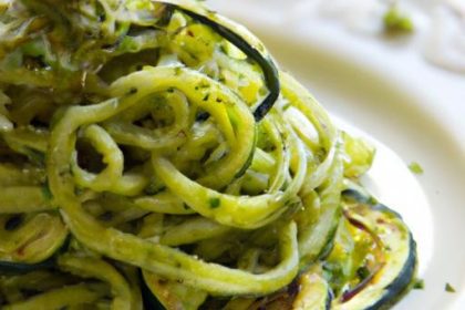 Zesty Zucchini Noodles with Fresh Homemade Pesto Delight