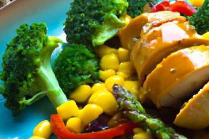 One-Pan Curry Honey Mustard Chicken & Veggie Delight