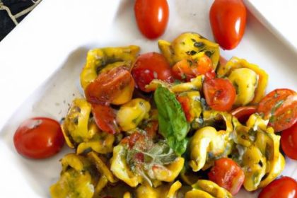 Fresh Flavor Fusion: Pesto Tortellini with Cherry Tomatoes
