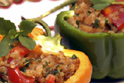 Hearty Stuffed Bell Peppers with Quinoa & Beef Delight
