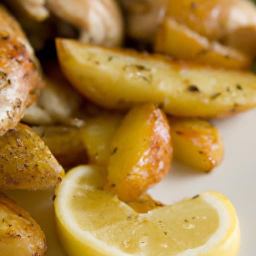 Zesty One-Pan Lemon Chicken & Crispy Roasted Potatoes Delight