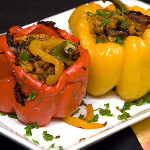 Flavor-Packed Stuffed Bell ‌Peppers with rice⁢ & Beans⁣ Delight