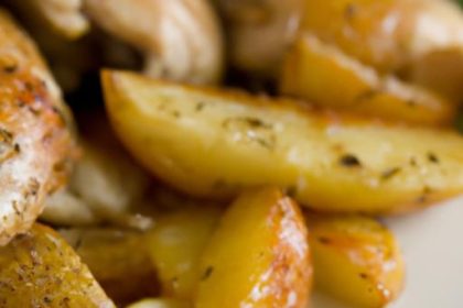 Zesty One-Pan Lemon Chicken & Crispy Roasted Potatoes Delight